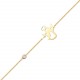 Glorria 14k Solid Gold Angel Curb Bracelet