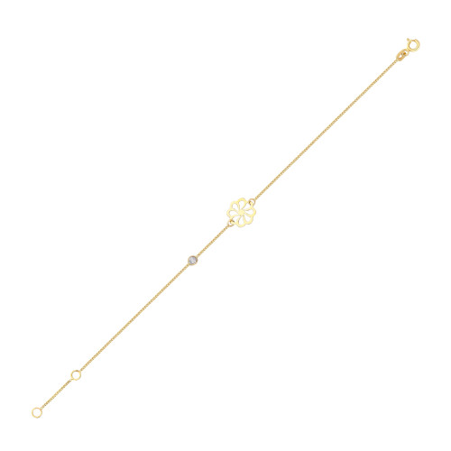 Glorria 14k Solid Gold Theme Curb Bracelet Glorria 14k Solid Gold Theme Curb Bracelet