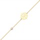 Glorria 14k Solid Gold Snowflake Curb Bracelet