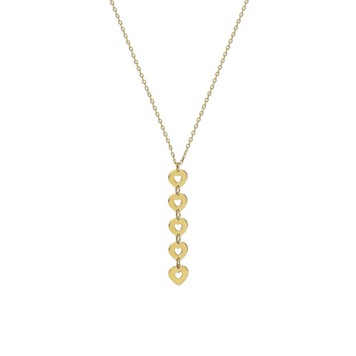 Glorria 14k Solid Gold Heart Necklace Glorria 14k Solid Gold Heart Necklace