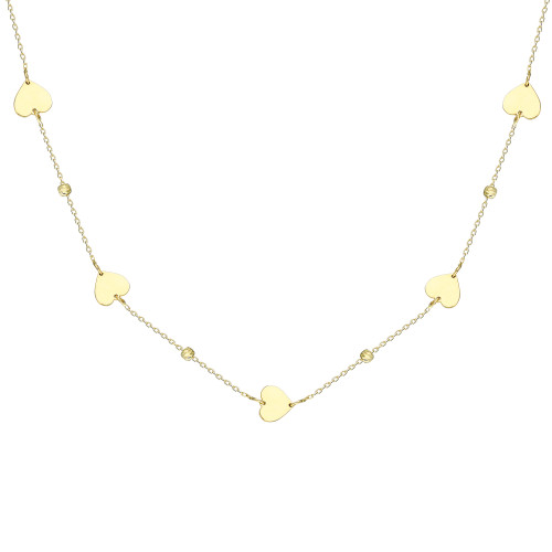 Glorria 14k Solid Gold Dorika Heart Necklace Glorria 14k Solid Gold Dorika Heart Necklace