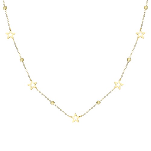 Glorria 14k Solid Gold Dorika Star Necklace Glorria 14k Solid Gold Dorika Star Necklace
