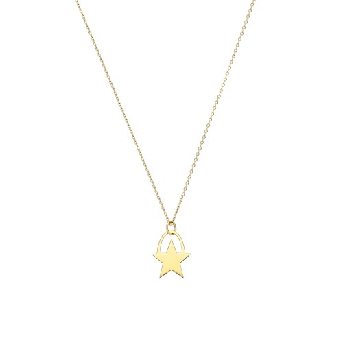 Glorria 14k Solid Gold Star Necklace Glorria 14k Solid Gold Star Necklace