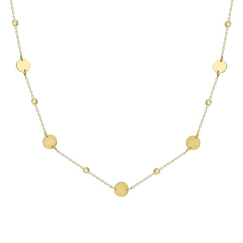 Glorria 14k Solid Gold Dorika Plaque Necklace Glorria 14k Solid Gold Dorika Plaque Necklace