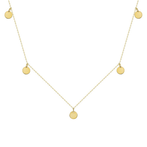 Glorria 14k Solid Gold Plaque Necklace Glorria 14k Solid Gold Plaque Necklace