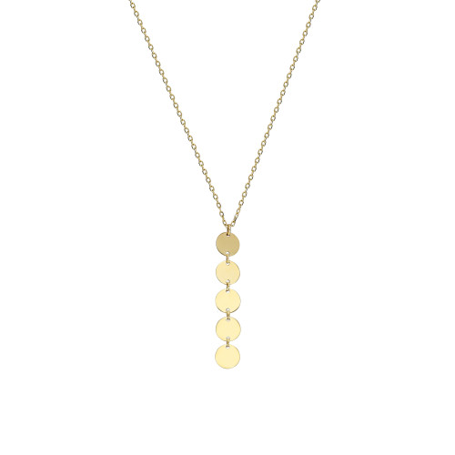 Glorria 14k Solid Gold Plaque Necklace Glorria 14k Solid Gold Plaque Necklace