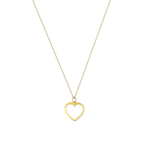 Glorria 14k Solid Gold Heart Necklace Glorria 14k Solid Gold Heart Necklace