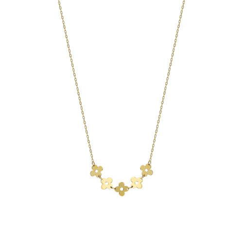Glorria 14k Solid Gold Flower Necklace Glorria 14k Solid Gold Flower Necklace