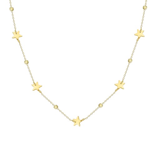 Glorria 14k Solid Gold Dorika Star Necklace Glorria 14k Solid Gold Dorika Star Necklace