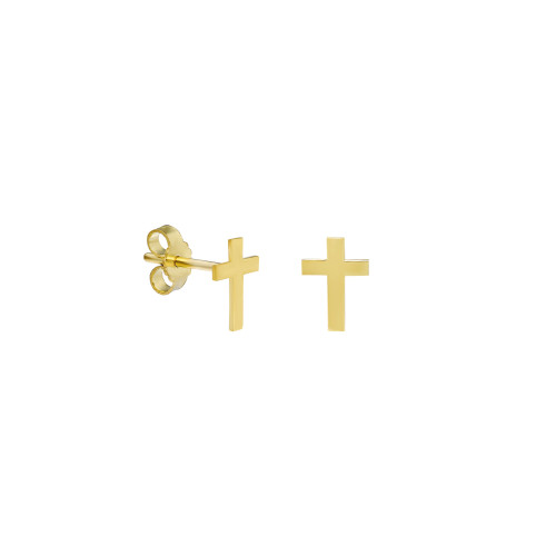 Glorria 14k Solid Gold Cross Earring Glorria 14k Solid Gold Cross Earring