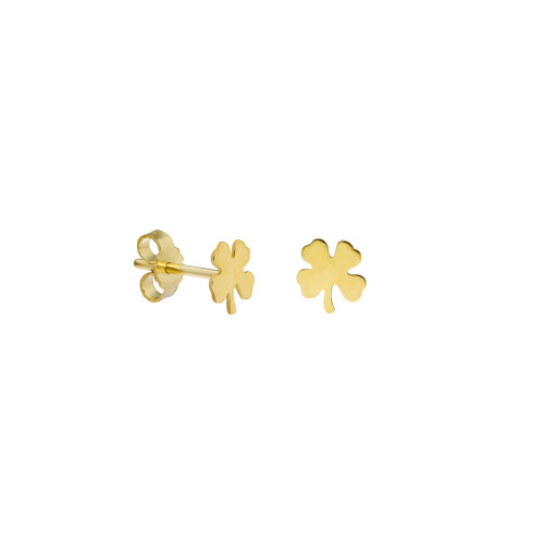 Glorria 14k Solid Gold Clover Earring Glorria 14k Solid Gold Clover Earring