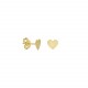 Glorria 14k Solid Gold Heart Earring