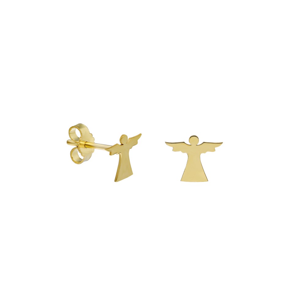 Glorria 14k Solid Gold Angel Earring