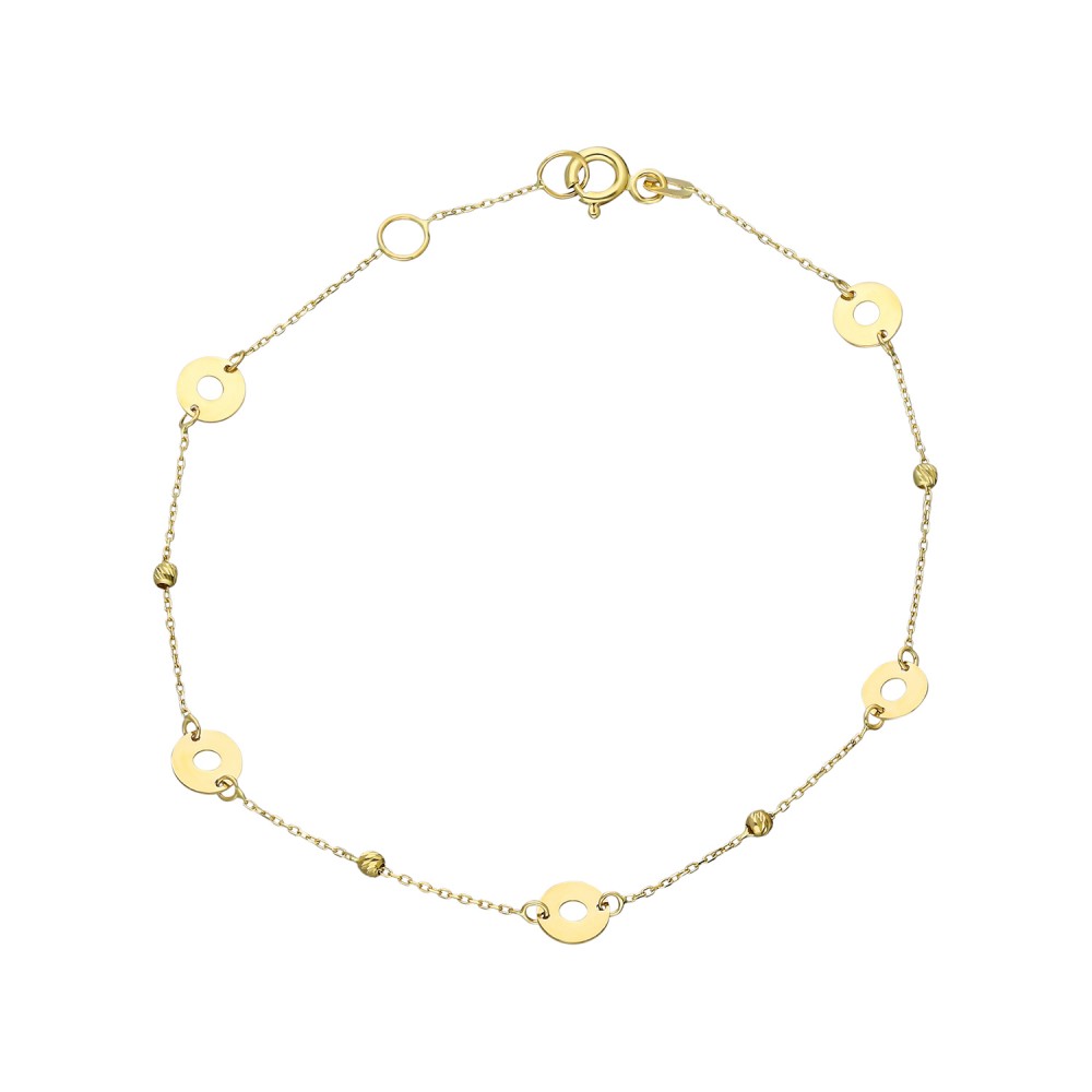 Glorria 14k Solid Gold Dorika Ring Bracelet