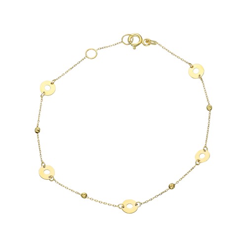 Glorria 14k Solid Gold Dorika Ring Bracelet Glorria 14k Solid Gold Dorika Ring Bracelet