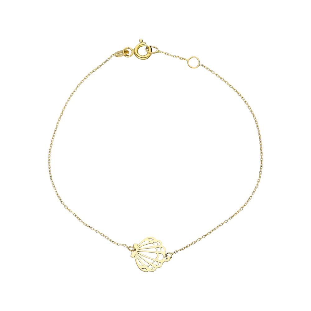 Glorria 14k Solid Gold Oyster Bracelet