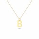 Glorria 14k Solid Gold Letter B Necklace