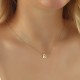 Glorria 14k Solid Gold Letter B Necklace