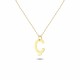 Glorria 14k Solid Gold Letter Ç Necklace