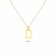 Glorria 14k Solid Gold Letter D Necklace