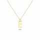 Glorria 14k Solid Gold Letter E Necklace