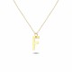 Glorria 14k Solid Gold Letter F Necklace