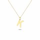 Glorria 14k Solid Gold Letter K Necklace