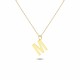 Glorria 14k Solid Gold Letter M Necklace