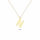 Glorria 14k Solid Gold Letter N Necklace