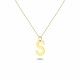 Glorria 14k Solid Gold Letter S Necklace