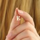 Glorria 14k Solid Gold Letter E Pendant