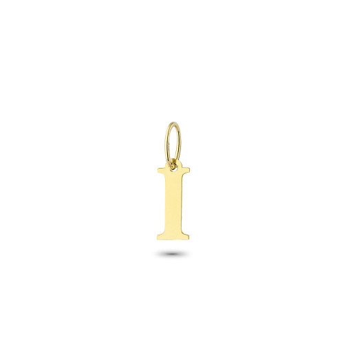Glorria 14k Solid Gold Letter I Pendant Glorria 14k Solid Gold Letter I Pendant