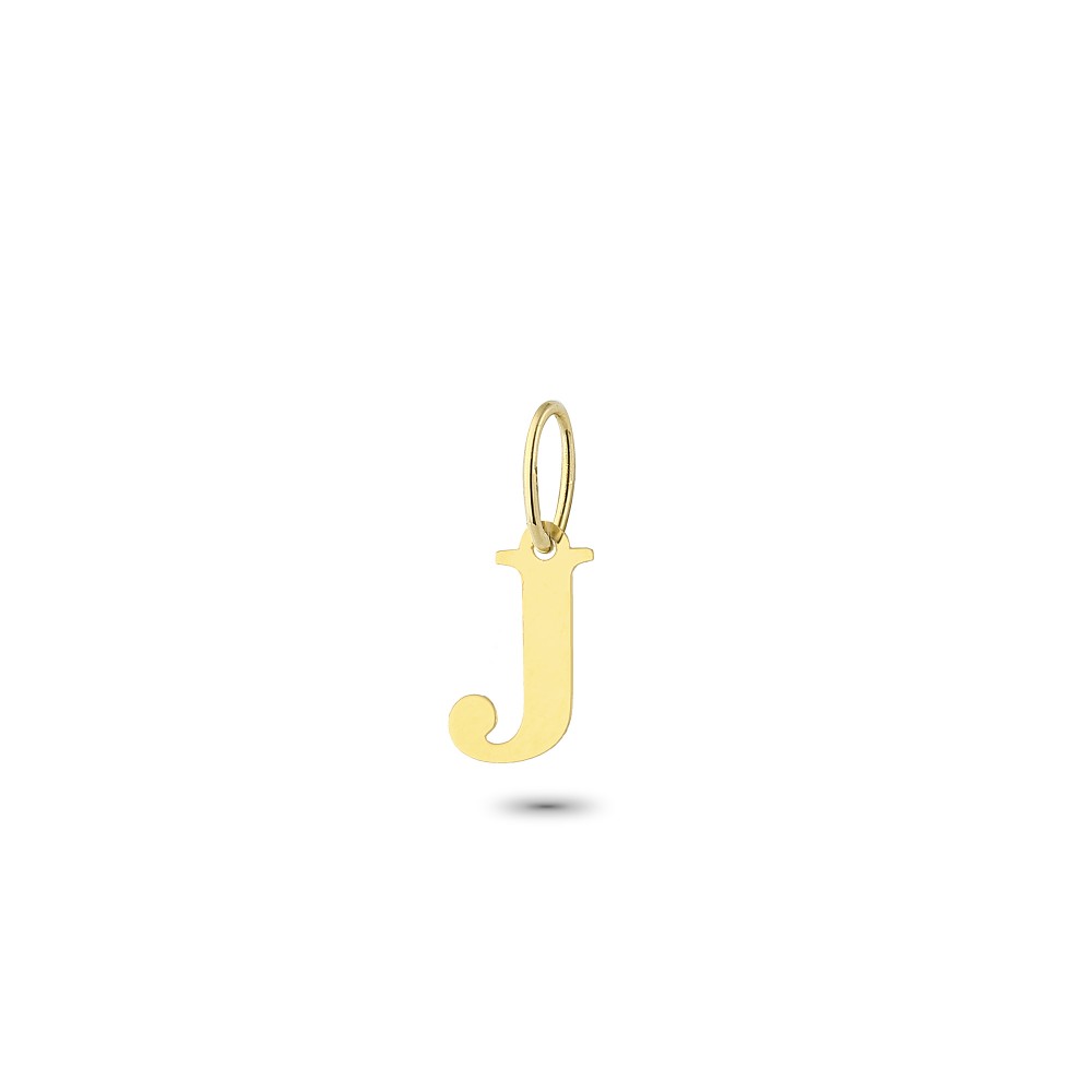 Glorria 14k Solid Gold Letter J Pendant