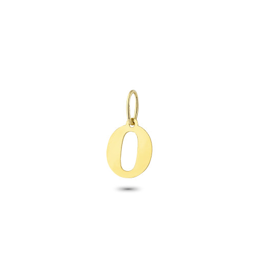 Glorria 14k Solid Gold Letter O Pendant