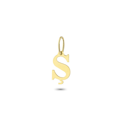 Glorria 14k Solid Gold Letter Ş Pendant