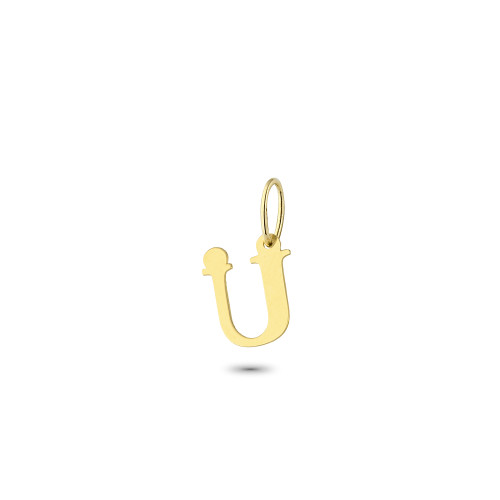 Glorria 14k Solid Gold Letter Ü Pendant