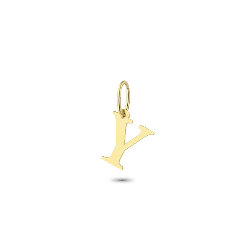 Glorria 14k Solid Gold Letter Y Pendant Glorria 14k Solid Gold Letter Y Pendant