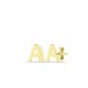 Glorria 14k Solid Gold A Letter Earring