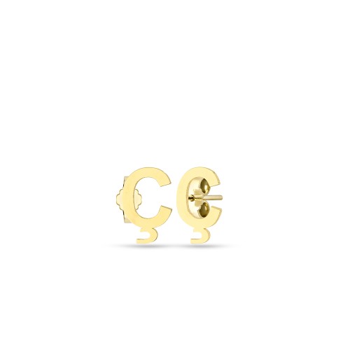 Glorria 14k Solid Gold Ç Letter Earring Glorria 14k Solid Gold Ç Letter Earring