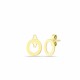 Glorria 14k Solid Gold O Letter Earring