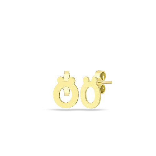 Glorria 14k Solid Gold Ö Letter Earring Glorria 14k Solid Gold Ö Letter Earring