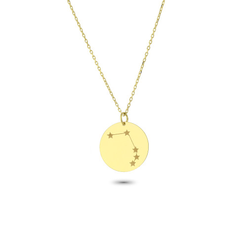 Glorria 14k Solid Gold Aries Zodiac Necklace Glorria 14k Solid Gold Aries Zodiac Necklace