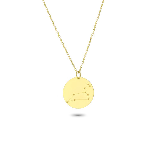 Glorria 14k Solid Gold Lion Zodiac Necklace Glorria 14k Solid Gold Lion Zodiac Necklace