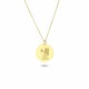 Glorria 14k Solid Gold Virgo Zodiac Necklace