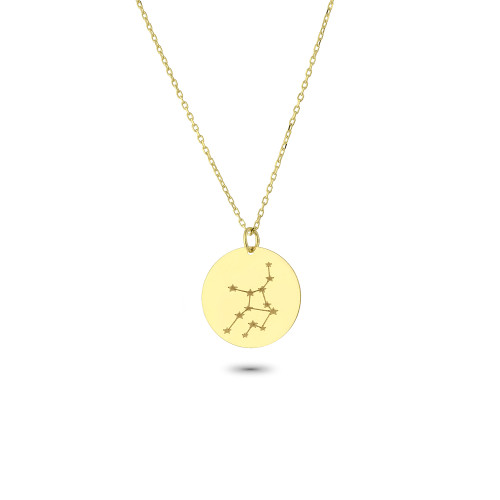 Glorria 14k Solid Gold Virgo Zodiac Necklace Glorria 14k Solid Gold Virgo Zodiac Necklace