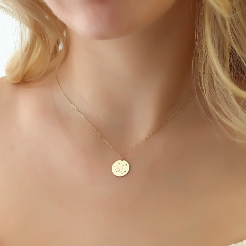 Glorria 14k Solid Gold Scorpio Zodiac Necklace Glorria 14k Solid Gold Scorpio Zodiac Necklace