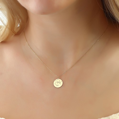 Glorria 14k Solid Gold Sagittarius Zodiac Necklace Glorria 14k Solid Gold Sagittarius Zodiac Necklace