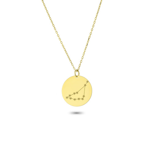 Glorria 14k Solid Gold Capricorn Zodiac Necklace Glorria 14k Solid Gold Capricorn Zodiac Necklace