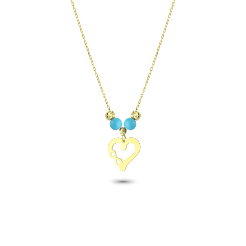 Glorria 14k Solid Gold Color Heart Infinity Necklace Glorria 14k Solid Gold Color Heart Infinity Necklace