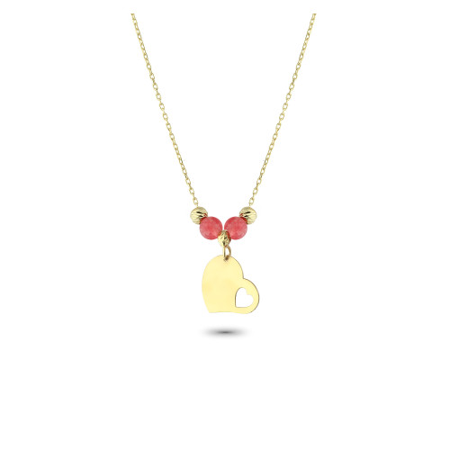 Glorria 14k Solid Gold Color Heart Necklace Glorria 14k Solid Gold Color Heart Necklace